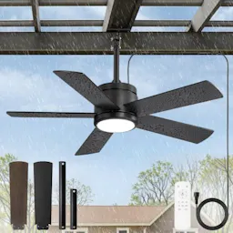 Outdoor Ceiling Fan with Light