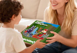 walmart magnetic volcano and lava building blocks