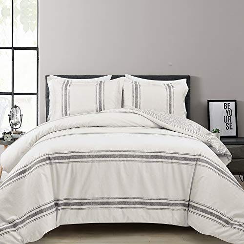 Farmhouse Stripe Duvet Cover Set