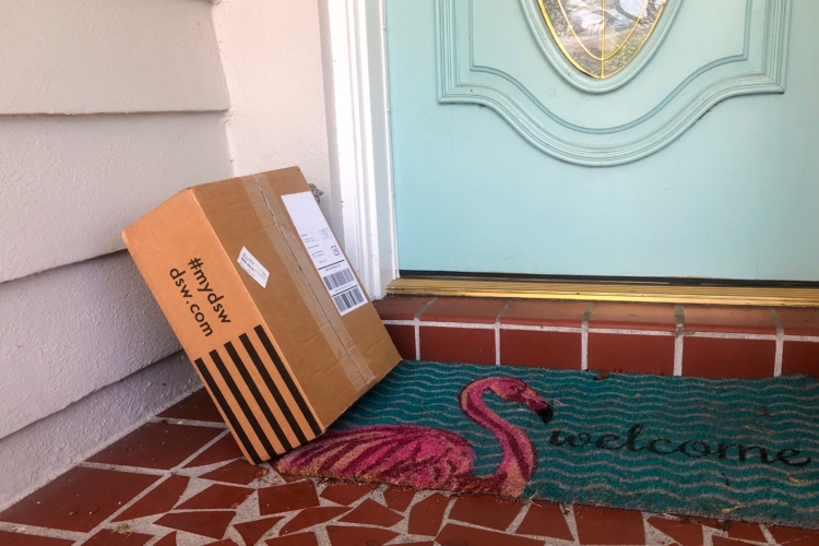 DSW Box on a doorstep