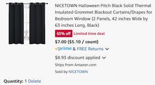 blackout curtains