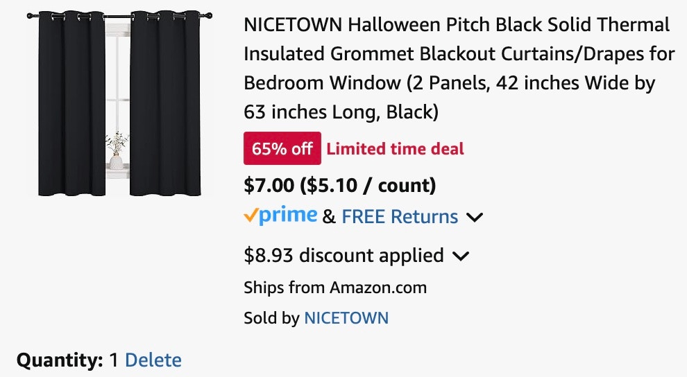 blackout curtains