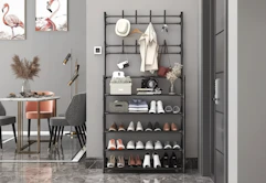 Clothing and Shoe Entrance Rack