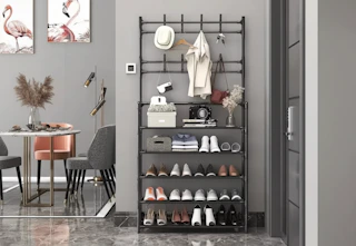 Clothing and Shoe Entrance Rack