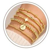 Cross Beaded Bracelet Set