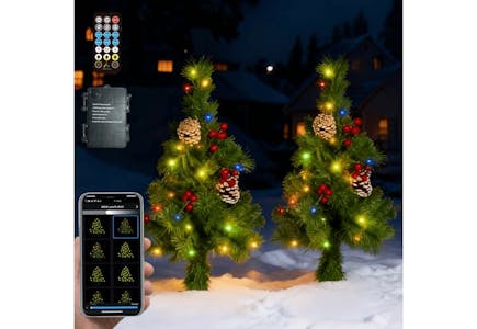Prelit Christmas Tree 2-Pack