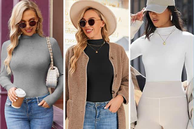 Get This Set of 3 Mock-Neck Tops for Under $13 on Amazon card image