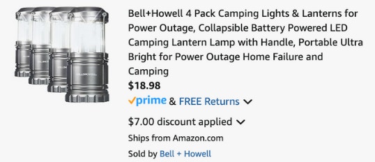 Camping Lanterns cart