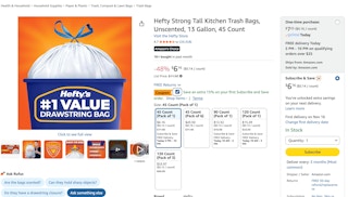 Hefty Strong Tall Kitchen Trash Bags