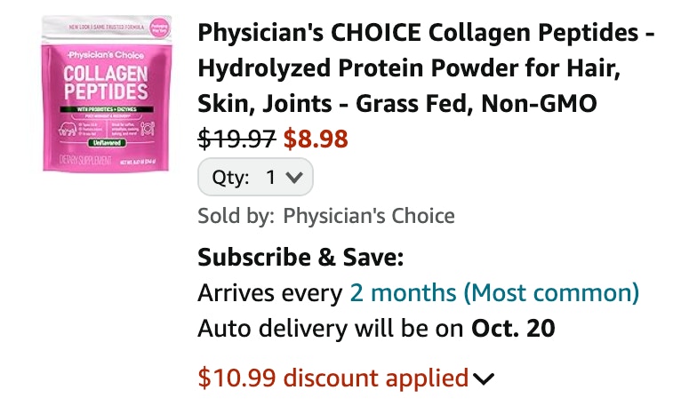 Collagen Peptides cart