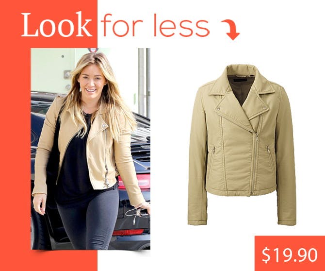Get Hilary Duff's Spring Leather Jacket for Just $19.90!