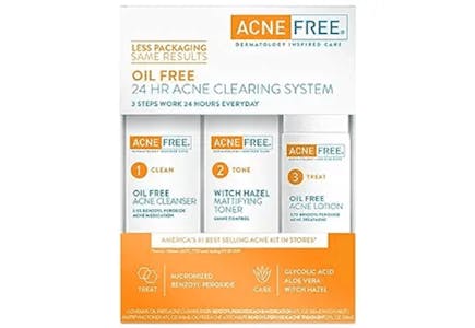 Acne Free 3-Step Acne Treatment Kit 