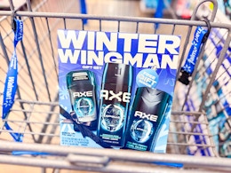 Axe Gift Set (for men) in Walmart shopping cart