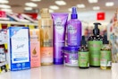 hair care and deodorant products on a store shelf