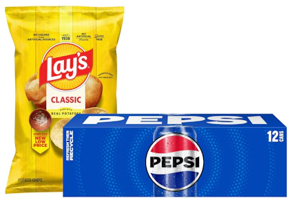 2 Pepsi 12-Packs + 3 Lay's Bags