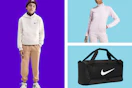 activewear clothes and shoes in a collage