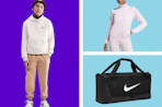 activewear clothes and shoes in a collage