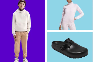 activewear clothes and shoes in a collage
