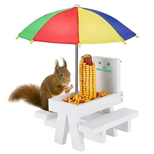 Squirrel Feeder Table with Umbrella