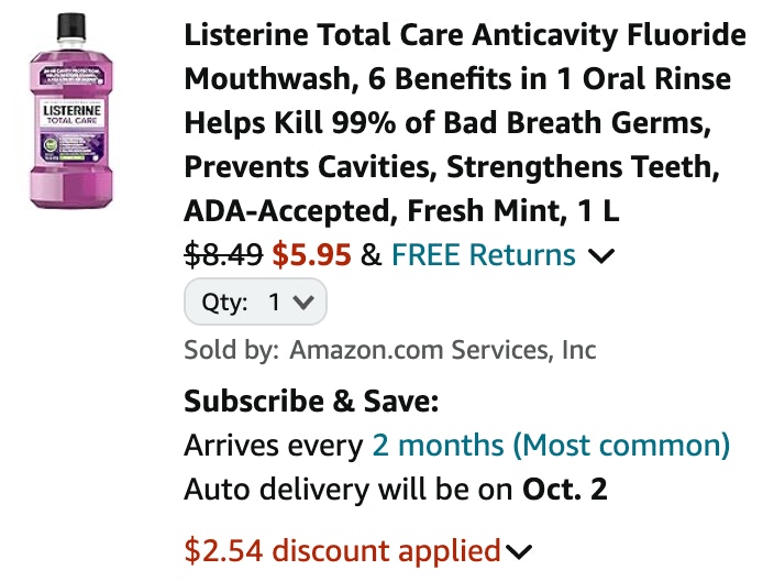 Listerine cart