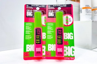 2 maybelline mascara sitting on a table at target