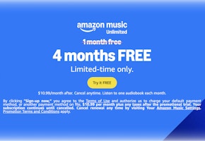 Amazon Music Unlimited 4-Month Trial