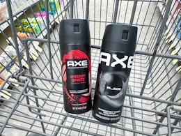axe body spray in walgreens cart
