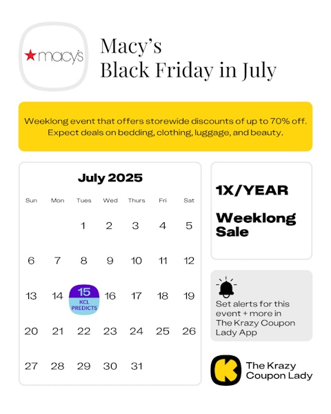 Macy's Black Friday in July 2025 Sale Dates