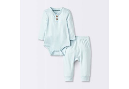 Cloud Island Baby Top and Bottom Set