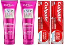 2 L'Oreal + 2 Colgate Products