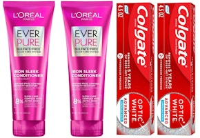 2 L'Oreal + 2 Colgate Products