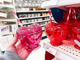 New Heart Straw Tumblers — $3 or Less at Target card image