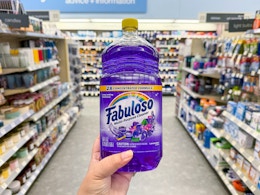 hand holding fabuloso cleaner in walgreens