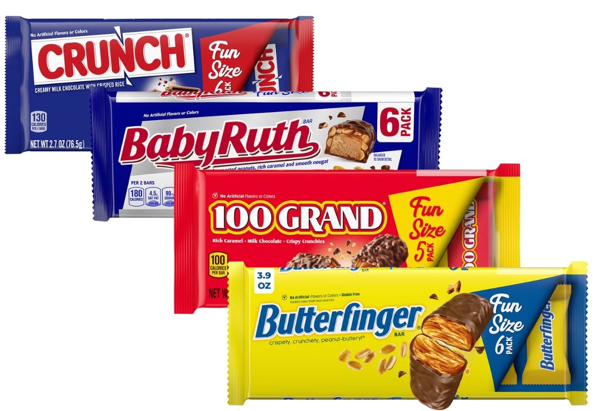 4 Fun-Size Candy Bar Packs