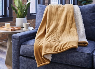brown sherpa blanket