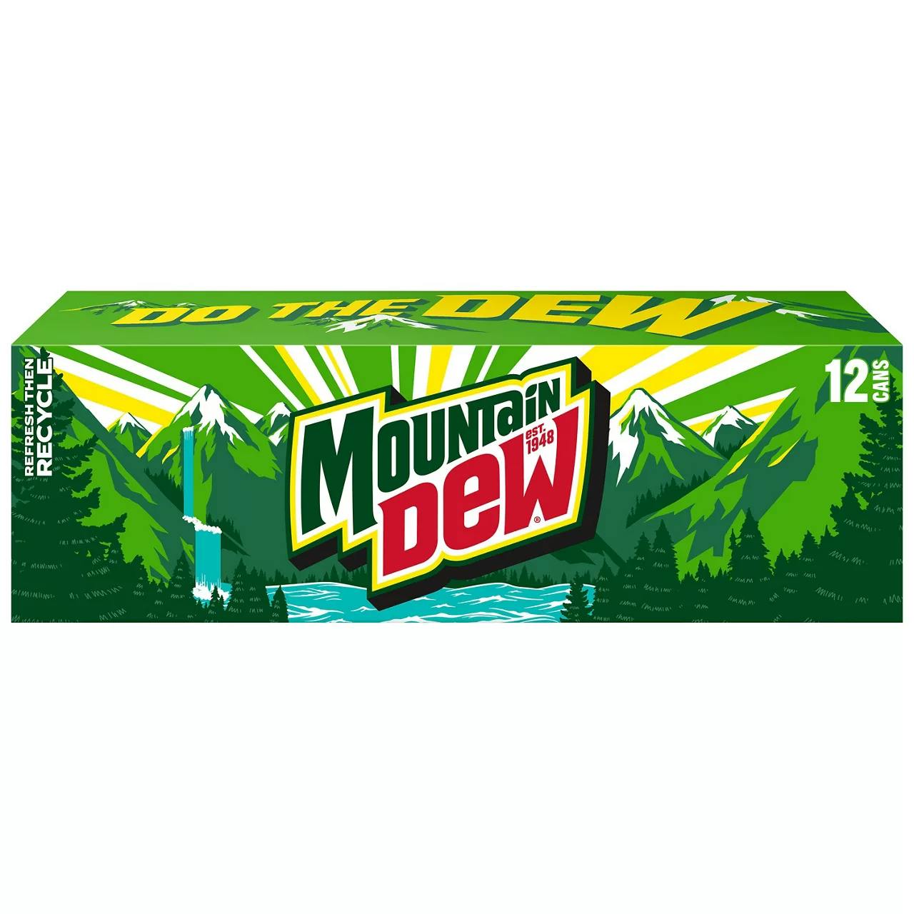 3 Mountain Dew Soda 12-Packs