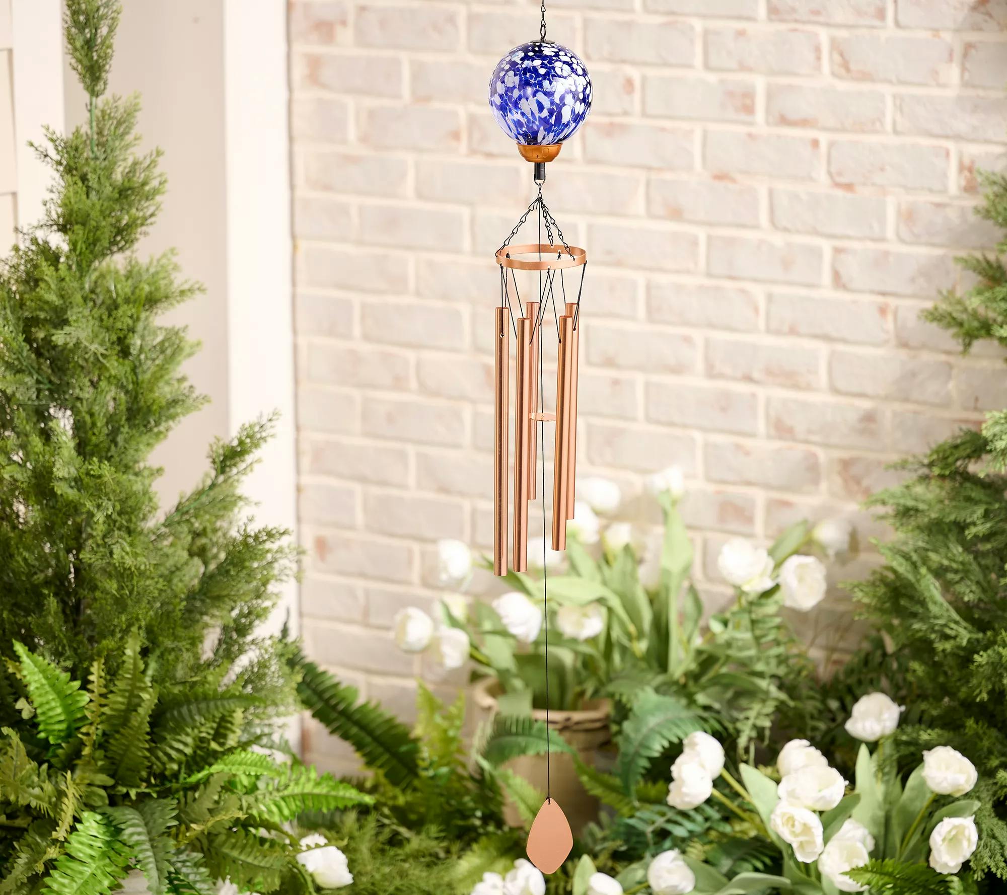 Windchime with Art Glass Sphere