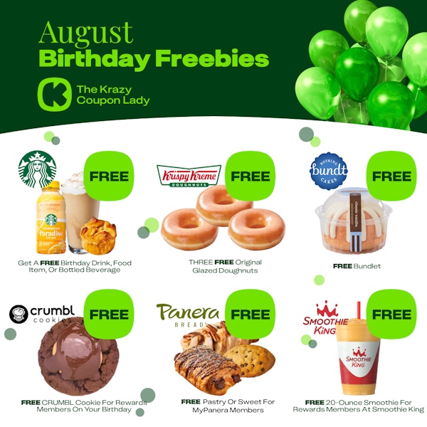 August Birthday Freebies at restaurants 2025