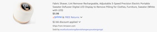 Amazon Electric Fabric Shaver 2025