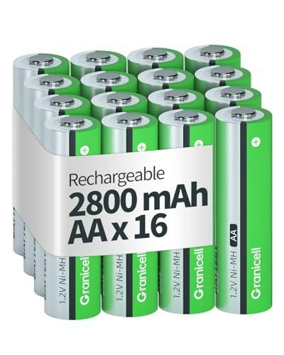 Rechargeable AA Batteries 16-Pack