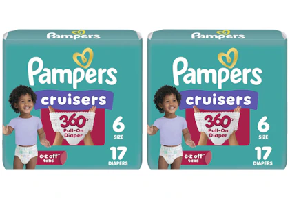 2 Pampers Cruisers 360 Diaper Packs