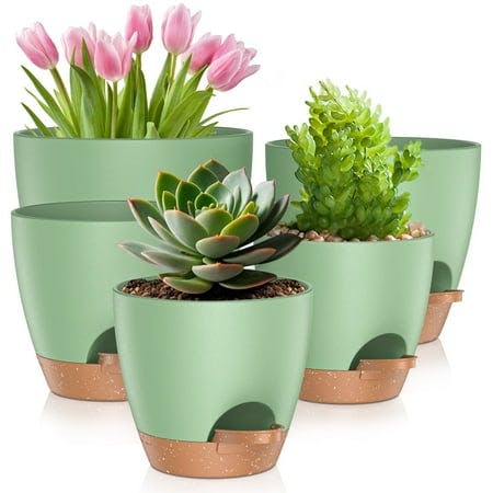 Self Watering Plant Pots 5-Pack