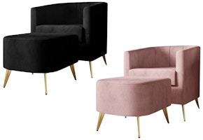 Everly Quinn Chair and Ottoman Set