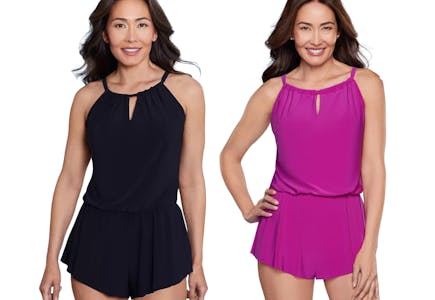 Aqua Green Women's Swim Romper