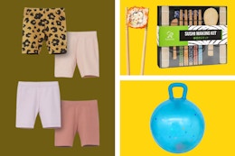 Girls Bike Shorts, Sushi Making Kit & Bouncer Toy