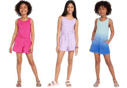 Kids’ Terry Cinched-Waist Romper