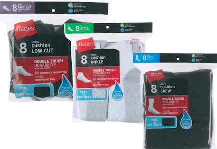 Hanes Men's 8-Pack Socks