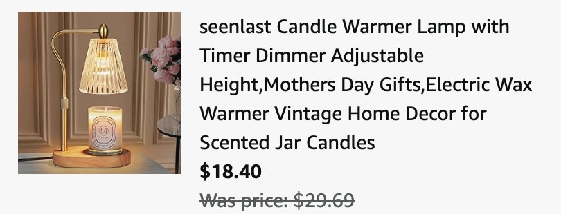 candle warmer lamp-amazon