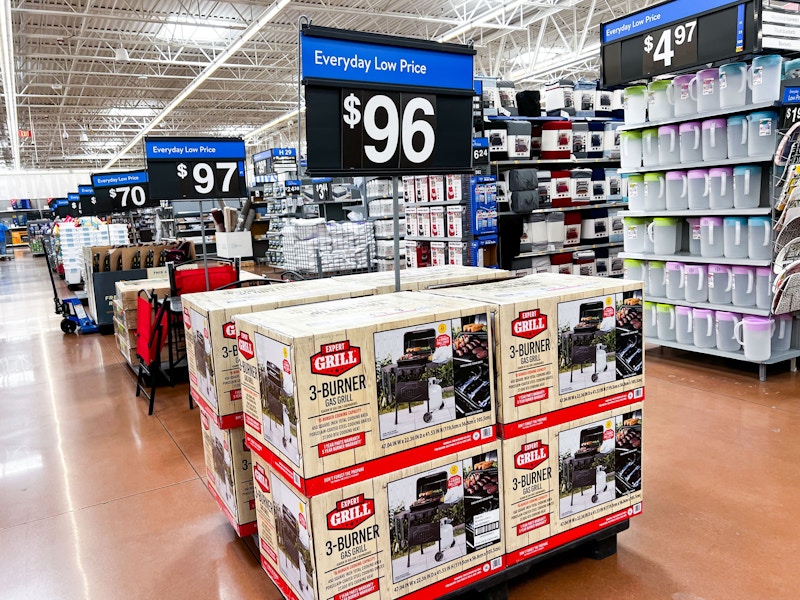 boxes of grills in walmart
