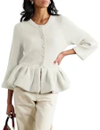 Women's Peplum Sweater Cardigan